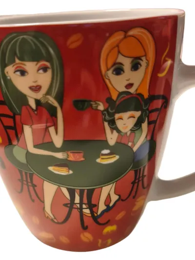 Ritzenhoff Jacobs 12. Edition Tasse Mädchen Retro Rot Porzellan 8cm