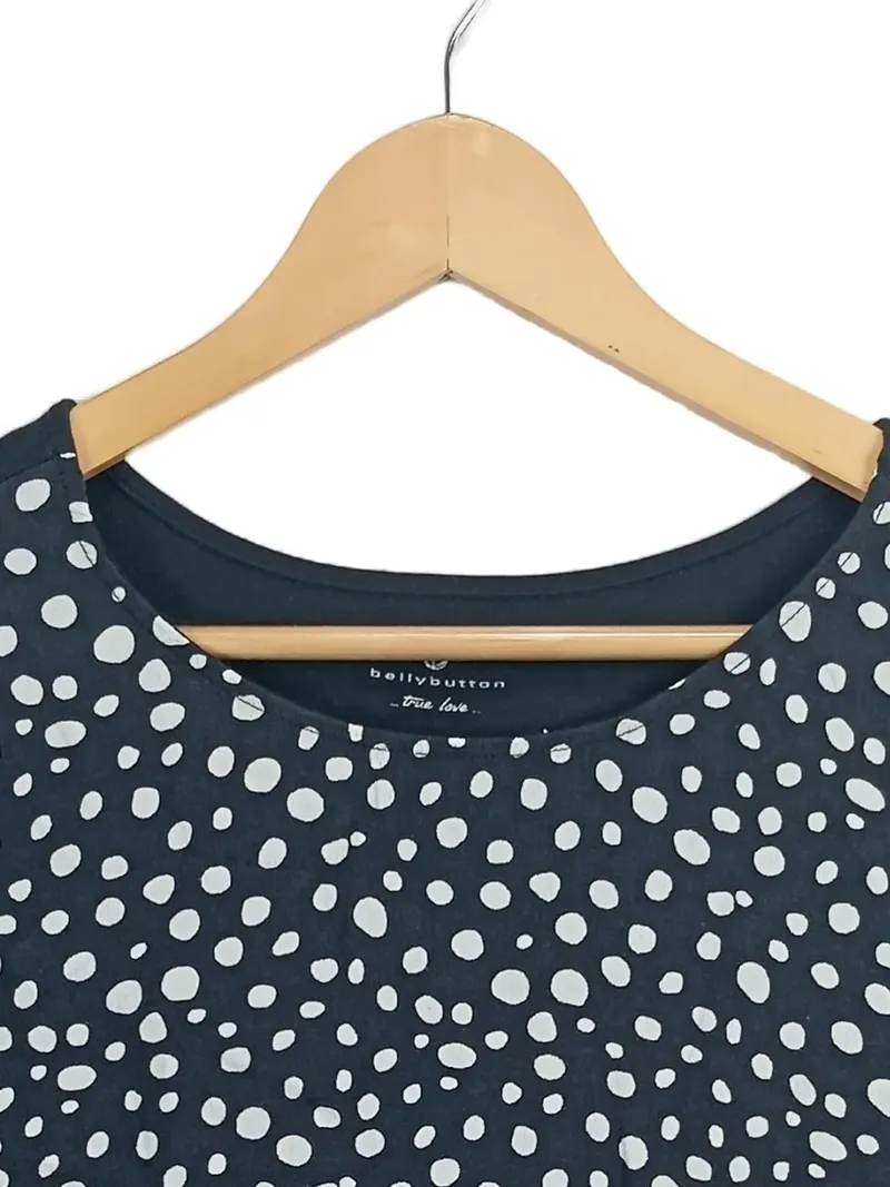 Bellybutton Damen Langarmshirt mit Punkten Gr. 40/L Casual Schwarz 2
