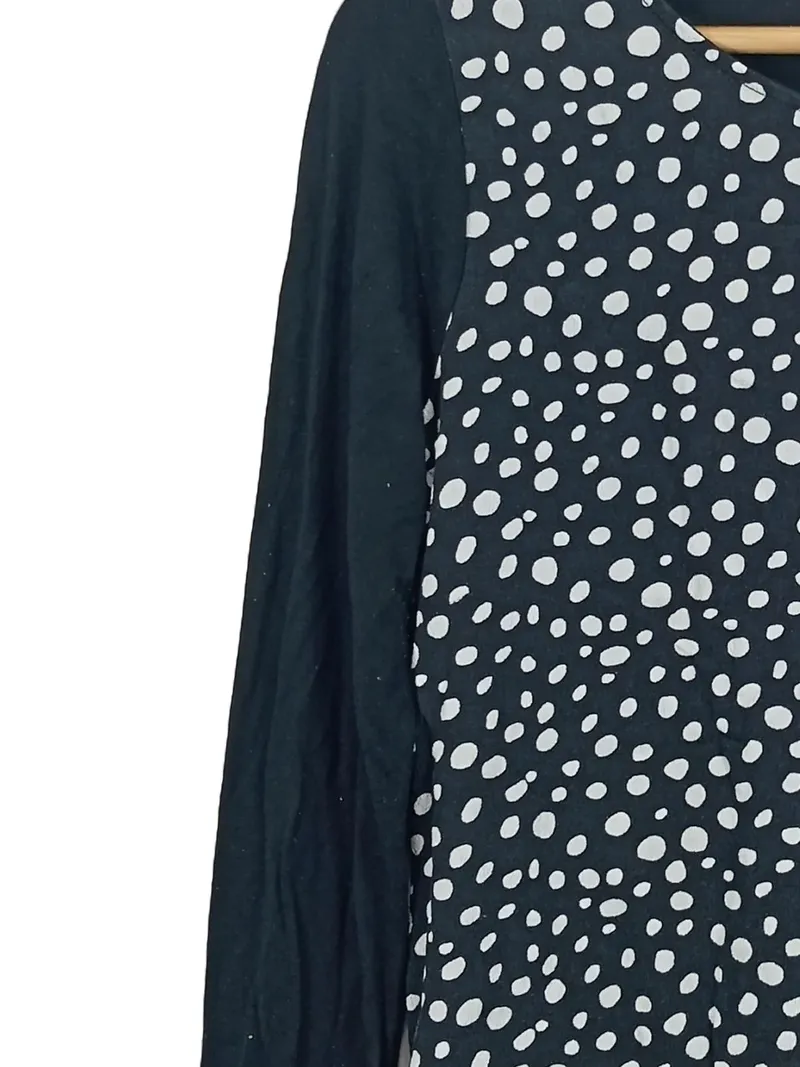 Bellybutton Damen Langarmshirt mit Punkten Gr. 40/L Casual Schwarz 4