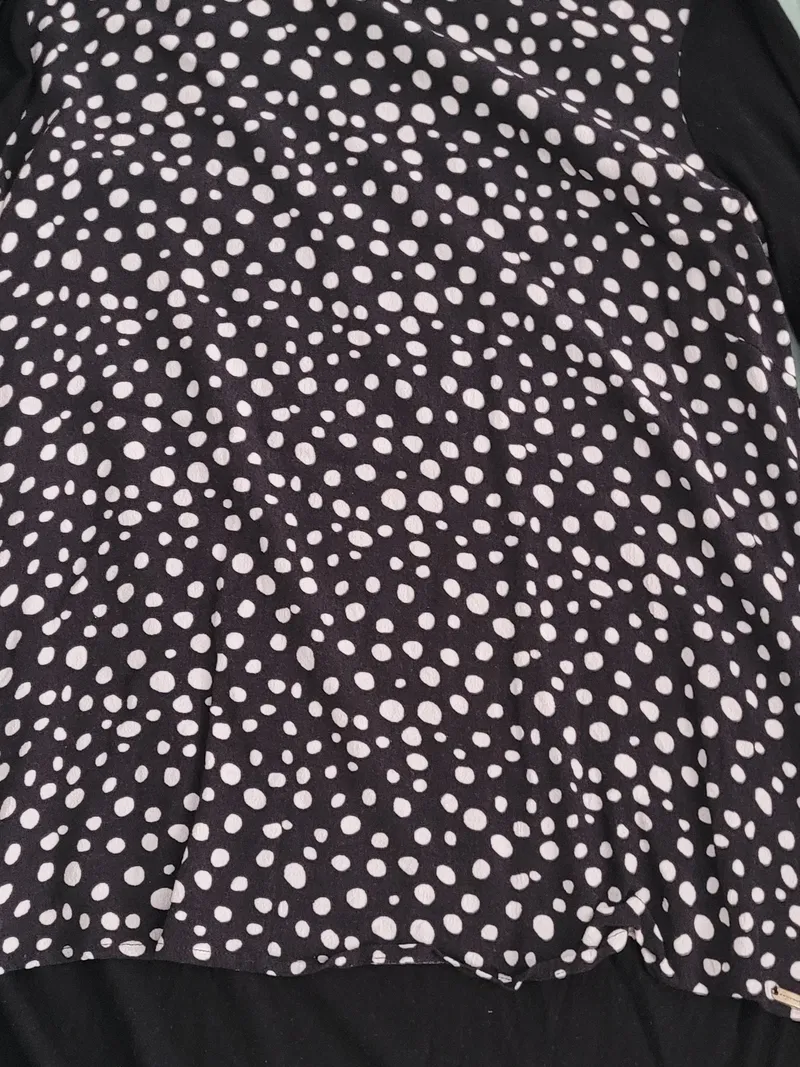 Bellybutton Damen Langarmshirt mit Punkten Gr. 40/L Casual Schwarz 5