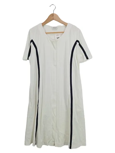 Rösch Damen Freizeitkleid Gr. 42/XL Weiß Baumwolle Komfortabel