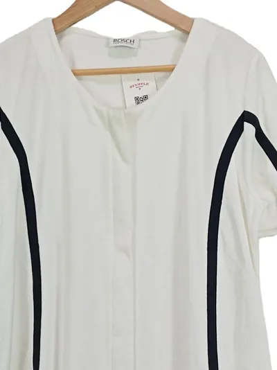 Rösch Damen Freizeitkleid Gr. 42/XL Weiß Baumwolle Komfortabel