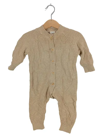 ALANA Baby Body Gr. 68 Beige Rippstrick Baumwolle