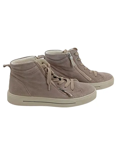ara High Soft Sneaker Damen Gr. 41 Beige Wildleder gefüttert