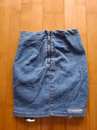 HOERMANSEDER x ABOUT YOU Jeansrock Damen Gr. 34 Blau Schnallen