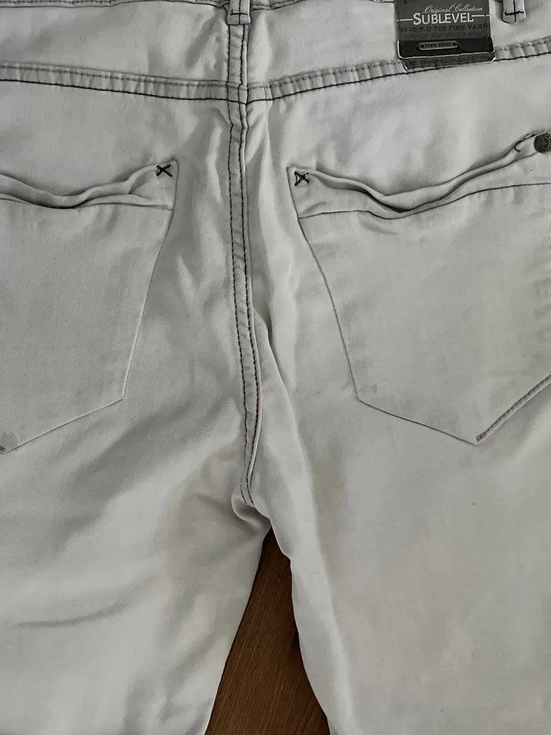 Sublevel Herren Jeans Shorts Gr. 31 Grau Casual Denim Kurze Hose 3