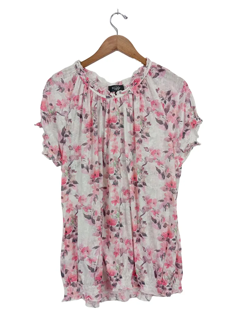 Bexleys Woman Damen T-Shirt 46/3XL Mehrfarbig Blumenmuster 1