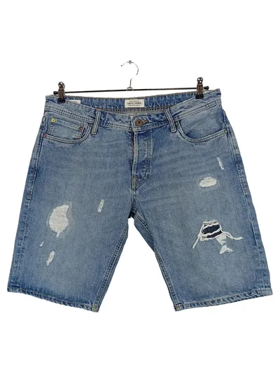Jack & Jones Herren Jeans Shorts Destroyed Look Blau Gr. L W36