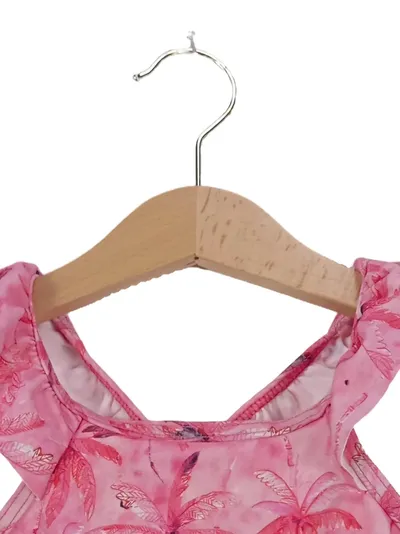 Noppies Mädchen Badeanzug Gr. 92 Flamingo Tiermotiv Rüschen Pink Sommer