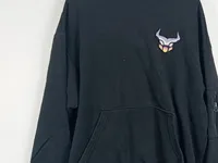BARBOZA Herren Hoodie Kapuzenpullover Bullenkopf-Logo Schwarz Gr. 50;L 4