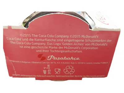 McDonald's Coca-Cola Sammelglas Limited Edition 2015 Rosa 350ml
