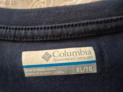Columbia Herren T-Shirt mit Logo Blau Gr. 52/XL Baumwolle Outdoor