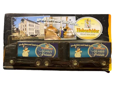 Hohenfelder Bier LKW mit Anhängern Modellfahrzeug Mehrfarbig 4cm