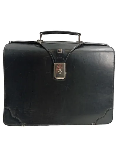 King Berry Aktentasche Herren Business Leder Schwarz KB-Logo