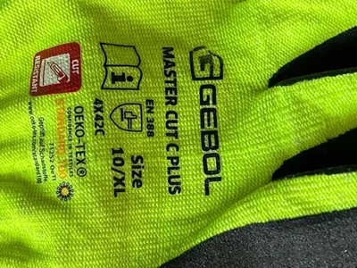 GEBOL MASTER CUT C PLUS Arbeitshandschuhe Schnittschutz Grün Größe TXL