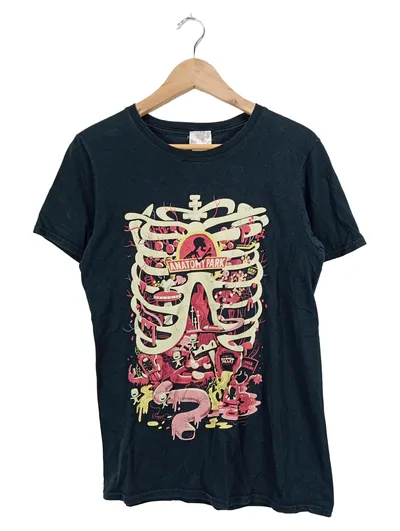 Rick and Morty T-Shirt Anatomy Park Damen Gr. S Schwarz Fanshirt Skelett