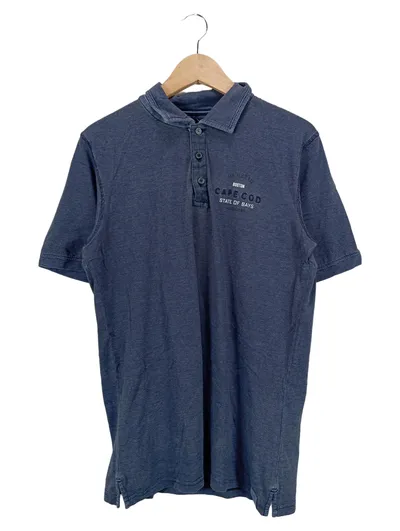 Casa Moda Herren Poloshirt Blau Gestreift Kurzarm Baumwolle Gr. M