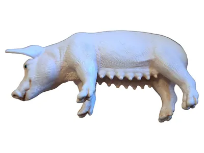 Schleich Sau Schwein Spielfigur Bauernhof Farm World beige 11 cm