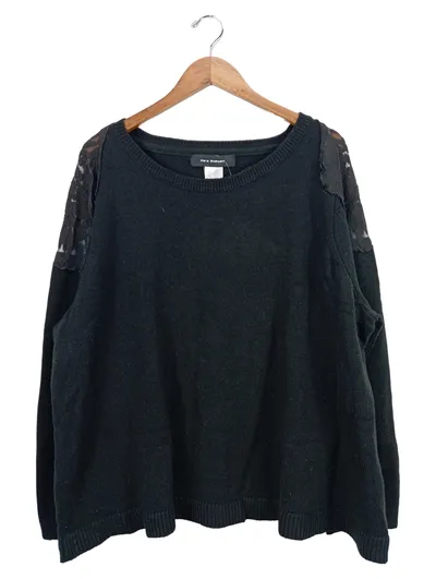 Sara Lindholm Damen Pullover Gr. 54 Schwarz Feminin mit Spitze