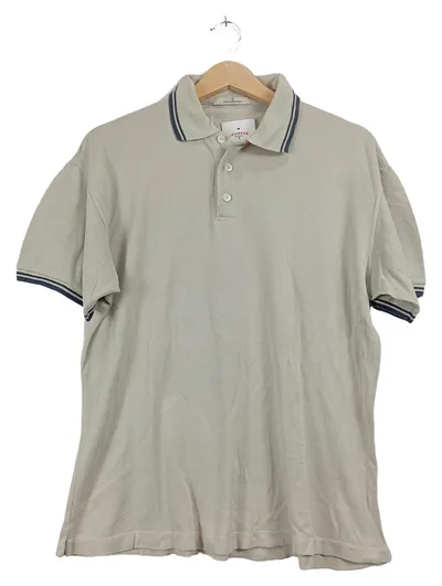 Ermenegildo Zegna Herren Poloshirt Beige Gr. 48/M Seide Kurzarm Struktur