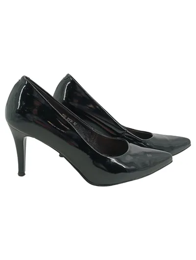 Lasocki Damen Pumps Lackleder Elegant Schwarz Gr. 38.5 Business Festlich