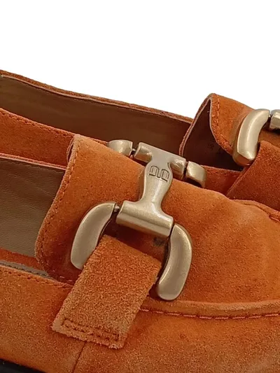 Bagatt Damen Slipper Loafer Gr. 38 Orange Wildleder Klassisch