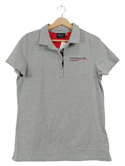 Porsche Motorsport Poloshirt Herren Grau Gr. 48/M Sportlich