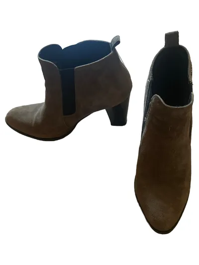 Lasocki Damen Stiefeletten Gr. 39 Braun Chelsea Blockabsatz Modern