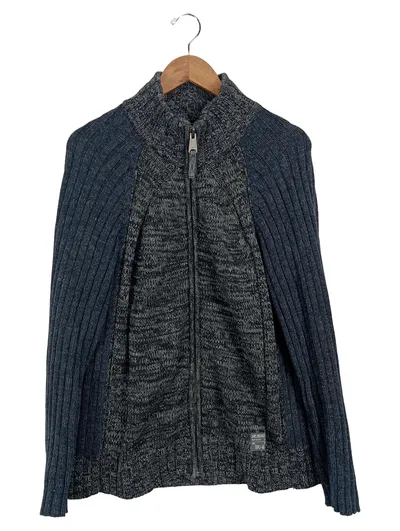 MEXX Herren Strickjacke Blau Gr. M Casual Baumwolle Reißverschluss