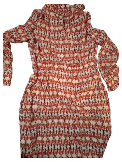 RIANI Damen Sommerkleid Gr. 40 Pink Ethno Leinen Boho Kleid