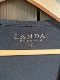 CANDAS Damen Twin Set Shirt Cardigan Mehrfarbig Gestreift Gr. 40/L Casual 4