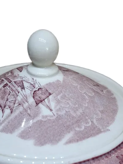 Wedgwood Ferrara Zuckerdose mit Deckel Klassisch Mehrfarbig Keramik Vintage