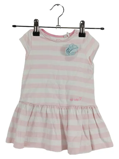 Eat Ants by Sanetta Mädchen Kleid Gr. 74 Rosa Weiß Gestreift Baumwolle