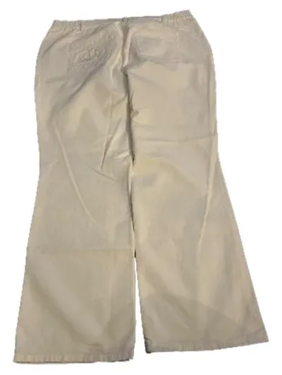 POMPÖÖS Harald Glöckler Damen Stoffhose Weiß Gr. 48 Baumwolle