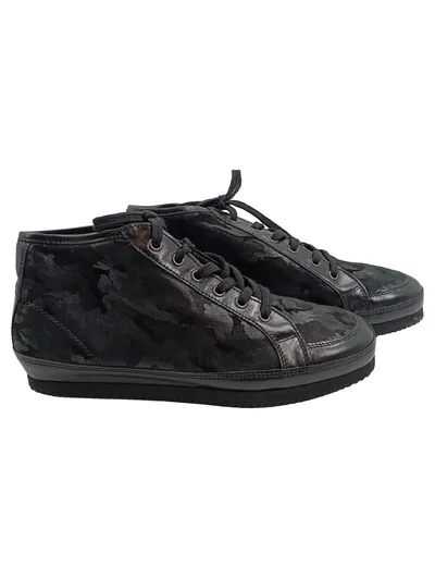 Christian Dietz Damen Sneaker Schwarz Leder Camouflage Gr. 40