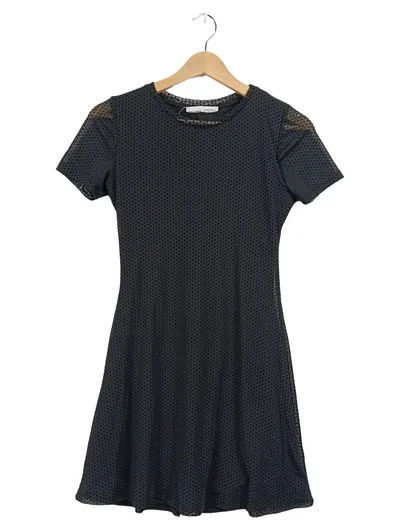 Pull&Bear Damen A-Linien Kleid Punkte Freizeitkleid Schwarz S/36