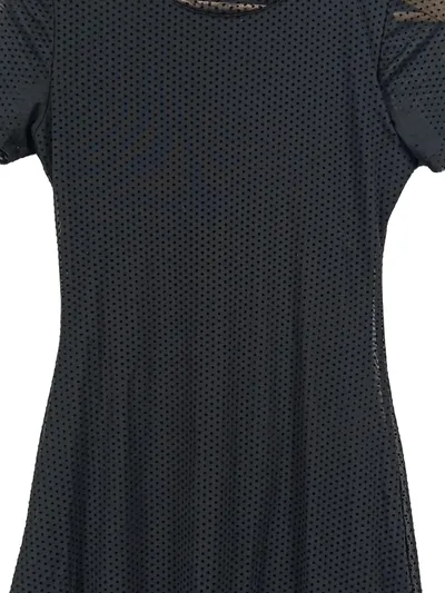 Pull&Bear Damen A-Linien Kleid Punkte Freizeitkleid Schwarz S/36