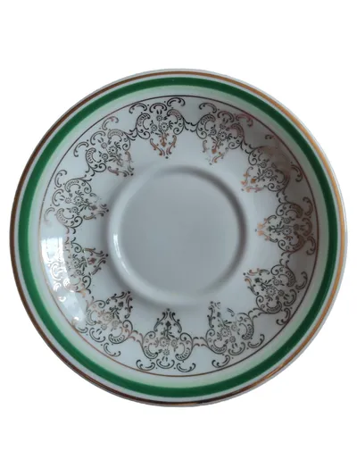 Jäger Eisenberg Untertasse Unterteller Vintage Mehrfarbig Blumenmuster Porzellan
