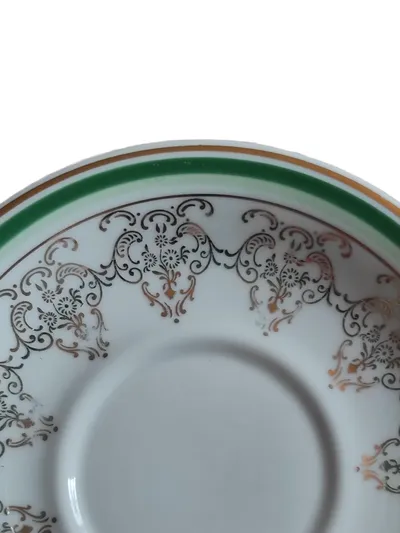 Jäger Eisenberg Untertasse Unterteller Vintage Mehrfarbig Blumenmuster Porzellan
