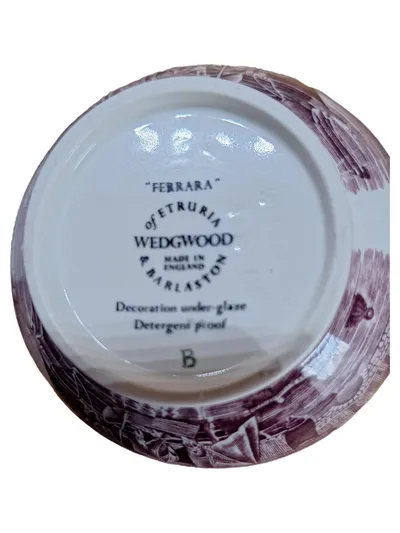 Wedgwood Soßenschüssel Sauciere Vintage Porzellan Ferrara Mehrfarbig