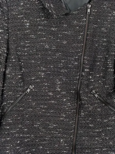 Manoukian Damen Blazer Jacke Schwarz Gr. 38/M Modern Tweed-Optik