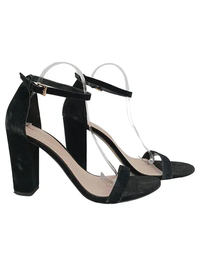 ALDO Sandaletten Damen Gr. 41 Schwarz Elegant Blockabsatz Riemchensandalen