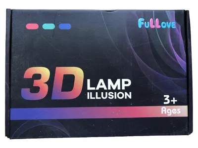 FullLove 3D Illusion Lampe Tischleuchte Modern Schwarz Nachtlicht