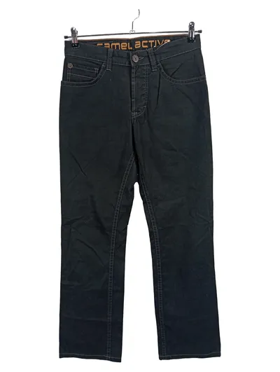 Camel Active Woodstock Herren Stoffhose Schwarz W31/L32 Baumwolle