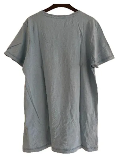 Jack & Jones Core Herren T-Shirt Gr. L Blau Logo-Print Baumwolle