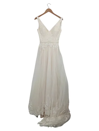 Ella Rosa Brautkleid Damen Gr. 36/S Weiß Romantisch Spitze Hochzeit