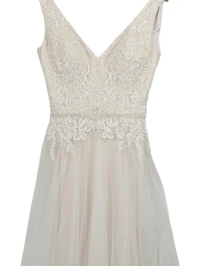 Ella Rosa Brautkleid Damen Gr. 36/S Weiß Romantisch Spitze Hochzeit