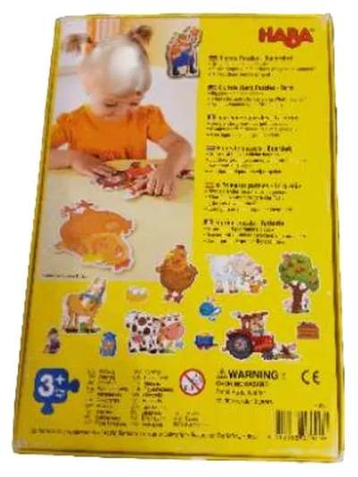 HABA 6 erste Puzzles Bauernhof mit Holzfigur ab 3 Jahren Kinderpuzzle
