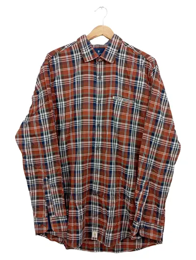 Pierre Cardin Herren Freizeithemd XL Kariert Mehrfarbig Langarm Casual