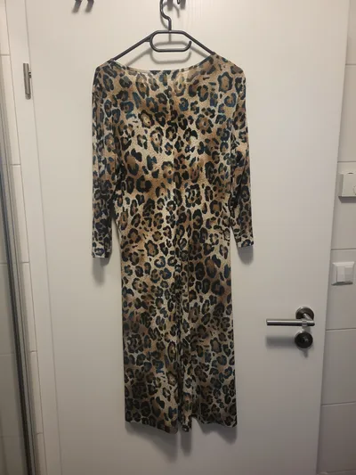 Couture Line Damen Freizeitkleid 38/M Leopardenmuster Mehrfarbig Animal-Print